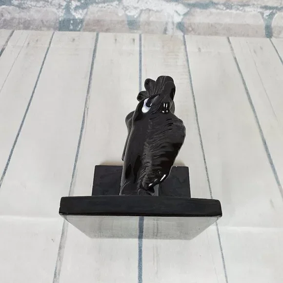 Black Stallion Bookend Decor Chess Knight Ceramic - Picture 4 of 11